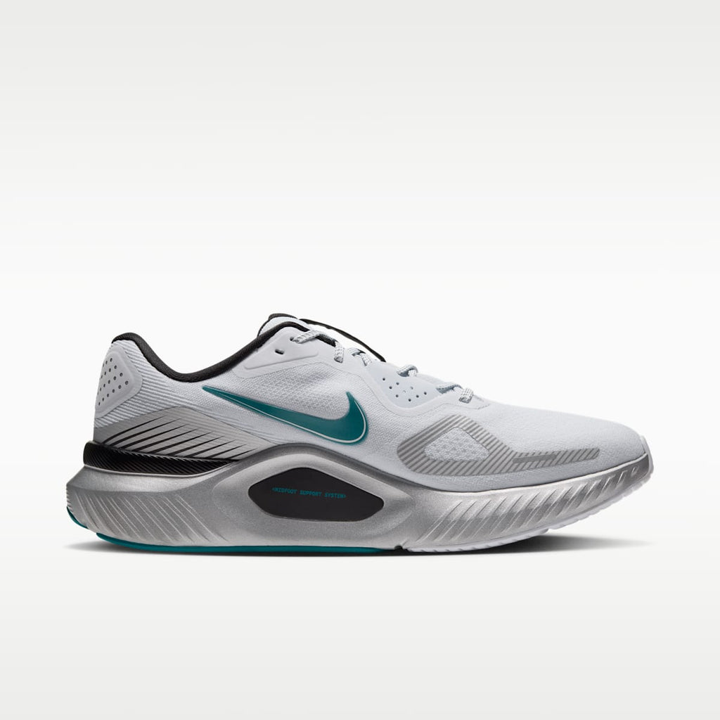 Nike Structure 26  Men's Road Running Shoes - Football Grey/Black/Metallic Silver/Bright Spruce - Image 3