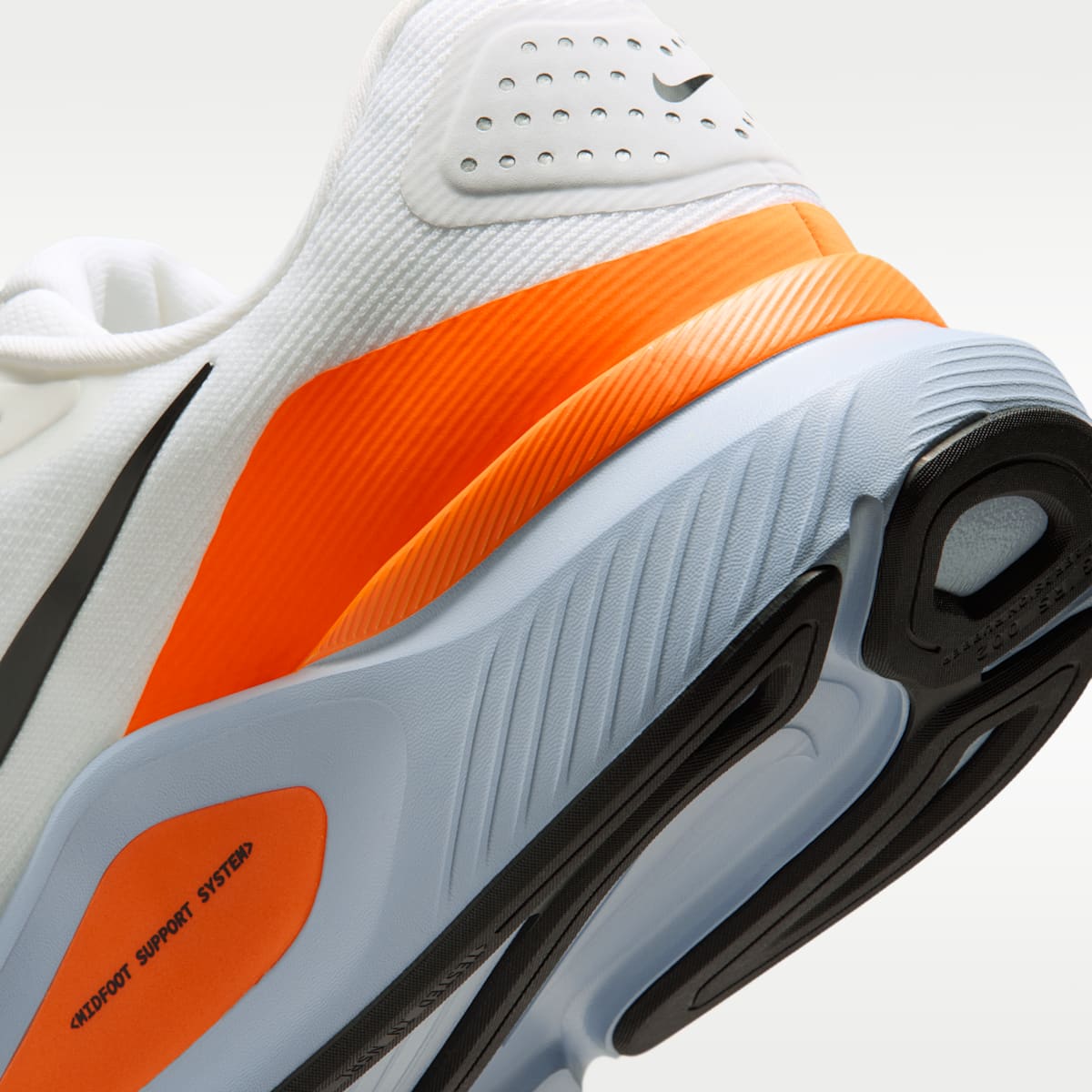Nike Structure 26 Men's Road Running Shoes (Wide) - White/Hydrogen Blue/Total Orange/Black - Image 8
