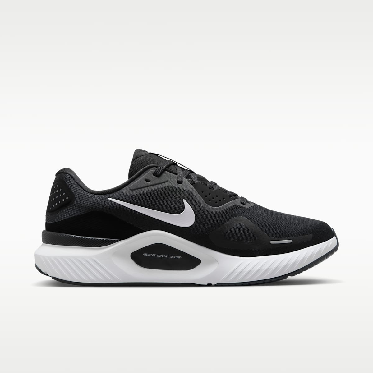 Nike Structure 26 Men's Road Running Shoes (Wide) - Black/Wolf Grey/Metallic Silver/White - Image 3