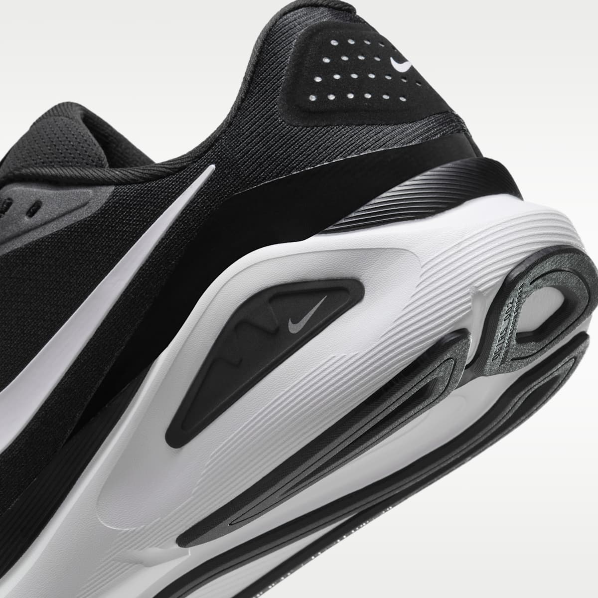 Nike Structure 26 Men's Road Running Shoes (Wide) - Black/Wolf Grey/Metallic Silver/White - Image 8
