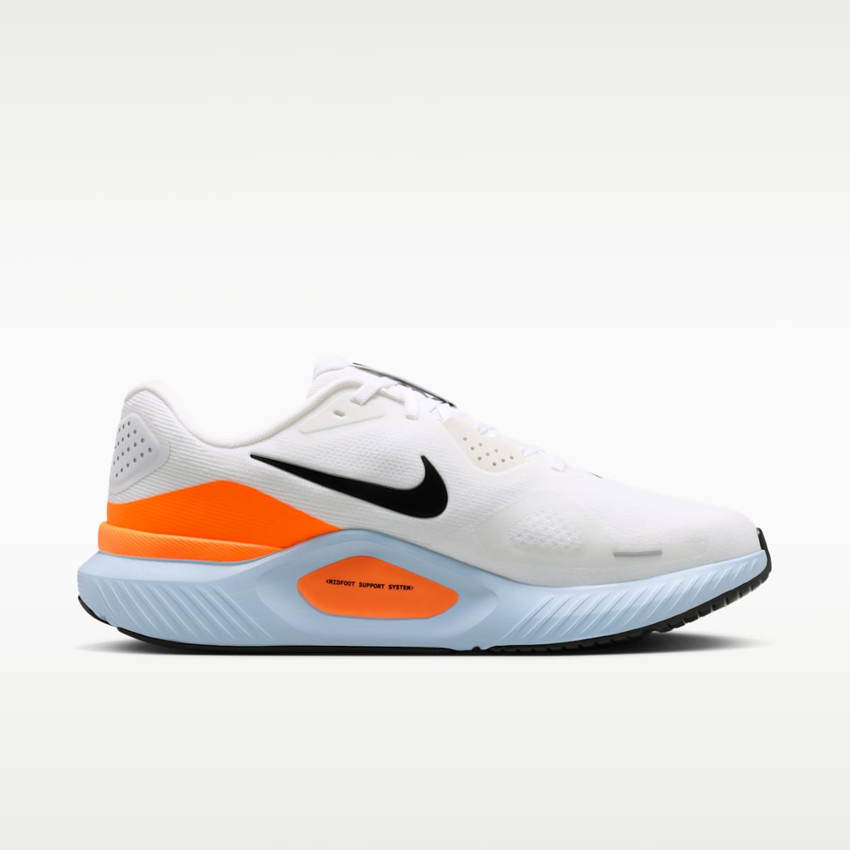 Nike Structure 26 Men's Road Running Shoes (Wide) - White/Hydrogen Blue/Total Orange/Black - Image 3