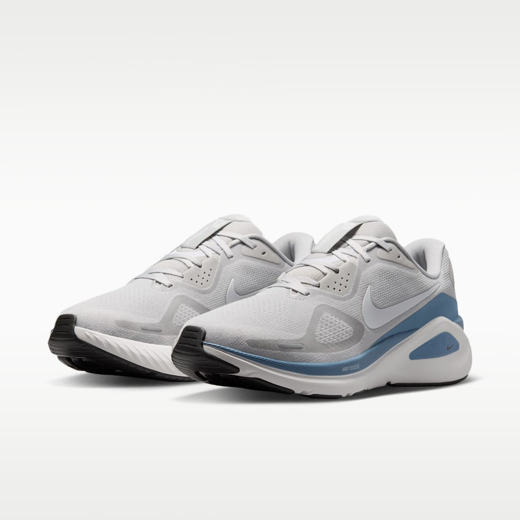 Nike Structure 26 Men's Road Running Shoes - Grey Fog/Work Blue/Medium Ash/Summit White - Image 5