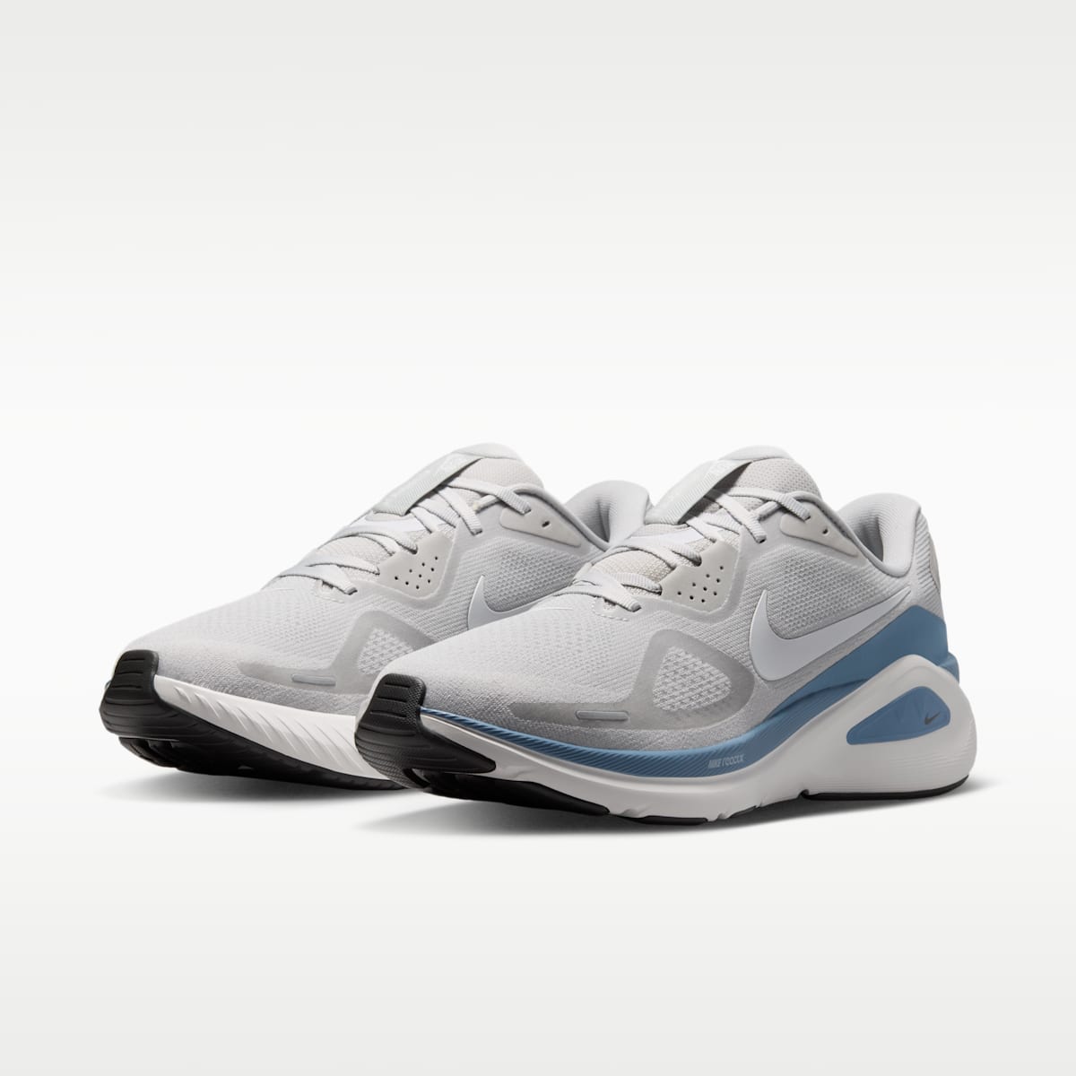 Nike Structure 26 Men's Road Running Shoes - Grey Fog/Work Blue/Medium Ash/Summit White - Image 5