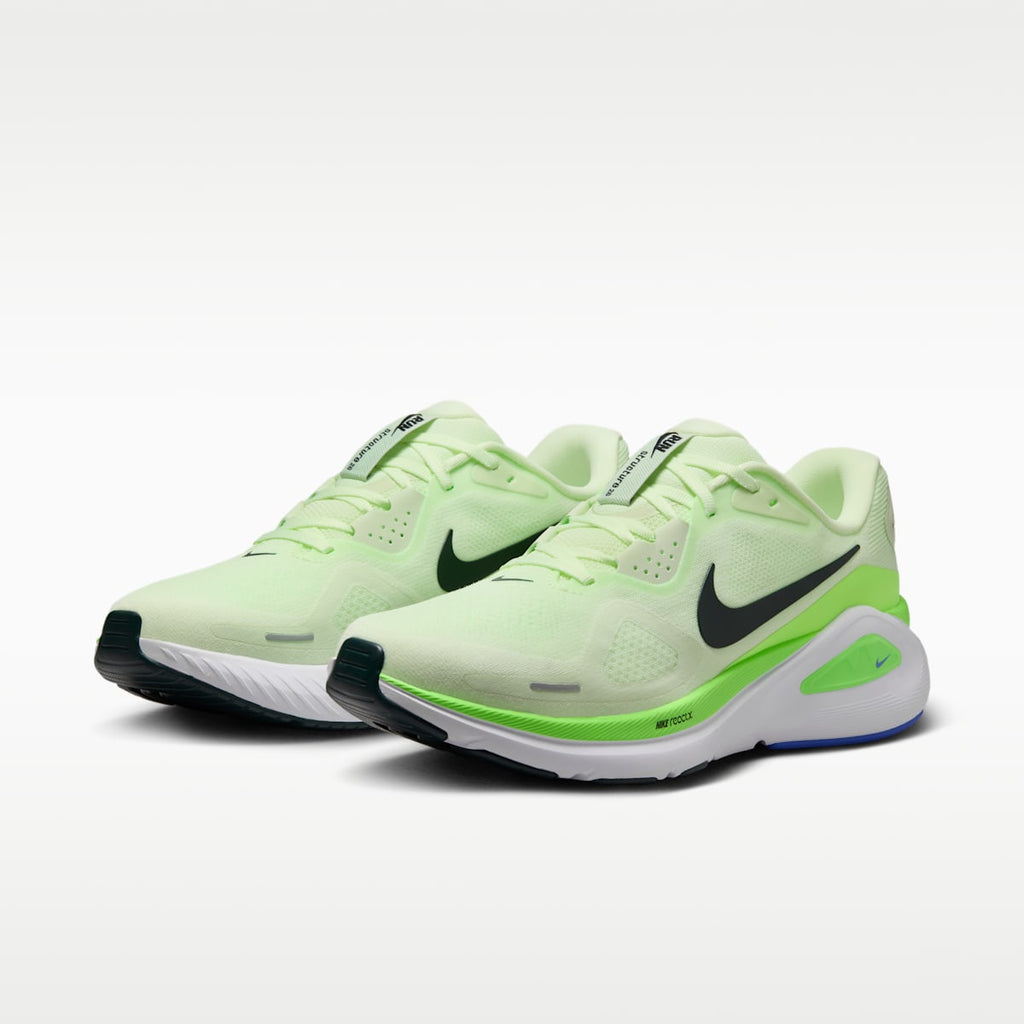 Nike Structure 26 Men's Road Running Shoes - Volt Tint/Lime Blast/Sapphire/Black Spruce - Image 5