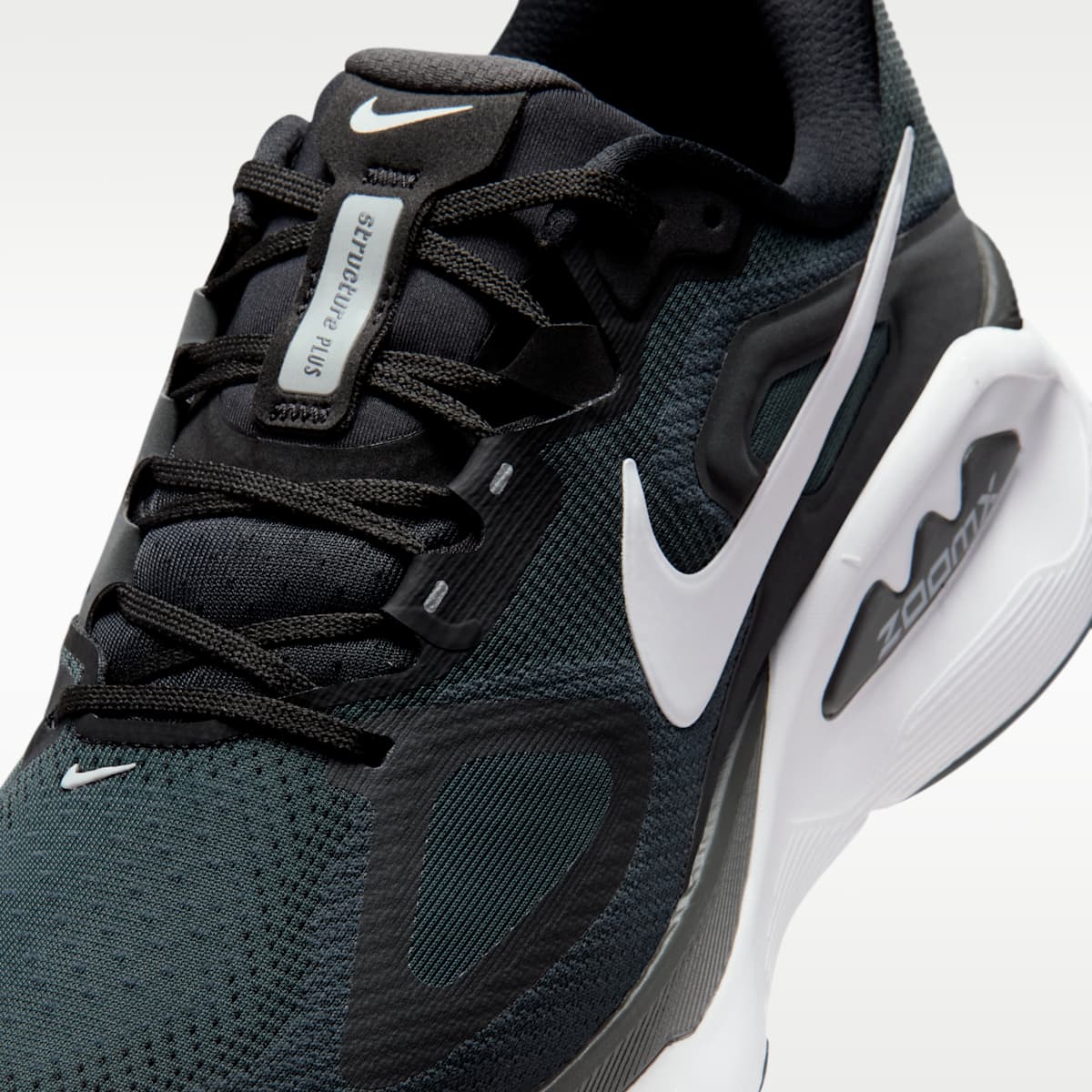 Nike Structure Plus Men's Road Running Shoes - Black/Anthracite/White - Image 7