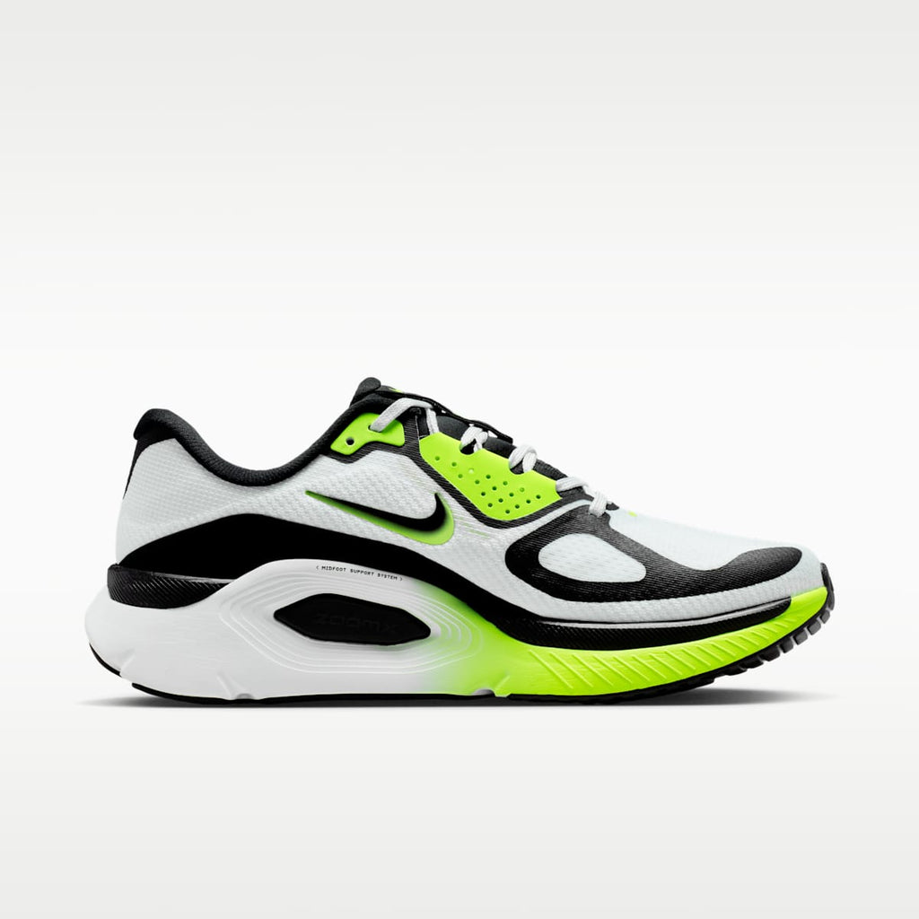 Nike Structure Plus Men's Road Running Shoes - White/Volt/Black - Image 3
