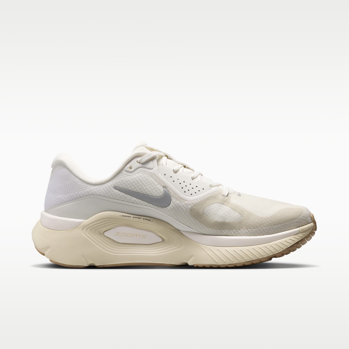 Nike Structure Plus Men's Road Running Shoes - Light Khaki/Sail/Gum Light Brown/Metallic Silver - Image 3