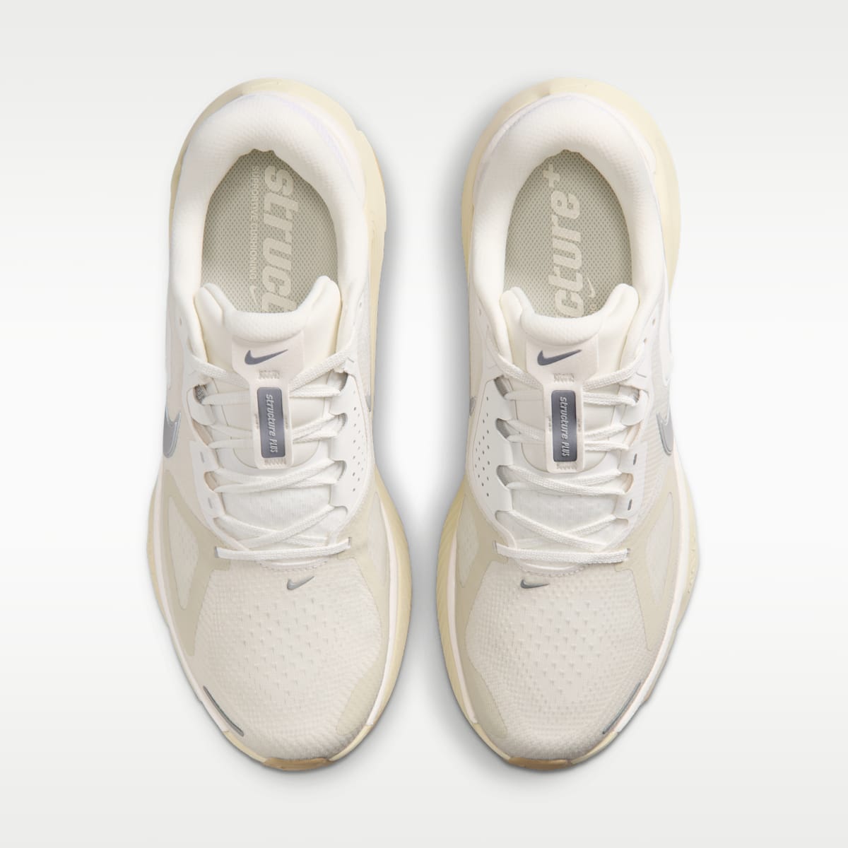 Nike Structure Plus Men's Road Running Shoes - Light Khaki/Sail/Gum Light Brown/Metallic Silver - Image 4