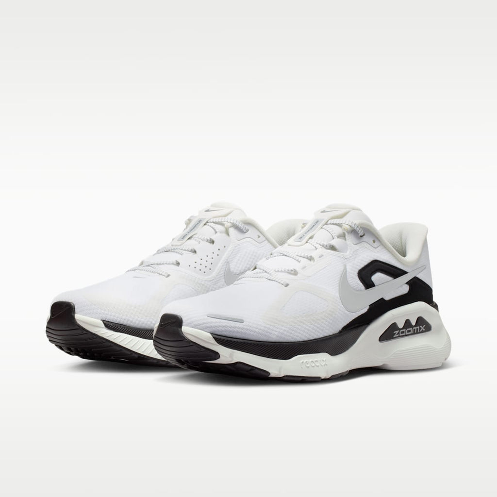 Nike Structure Plus Men's Road Running Shoes - Summit White/Black/Metallic Silver - Image 5