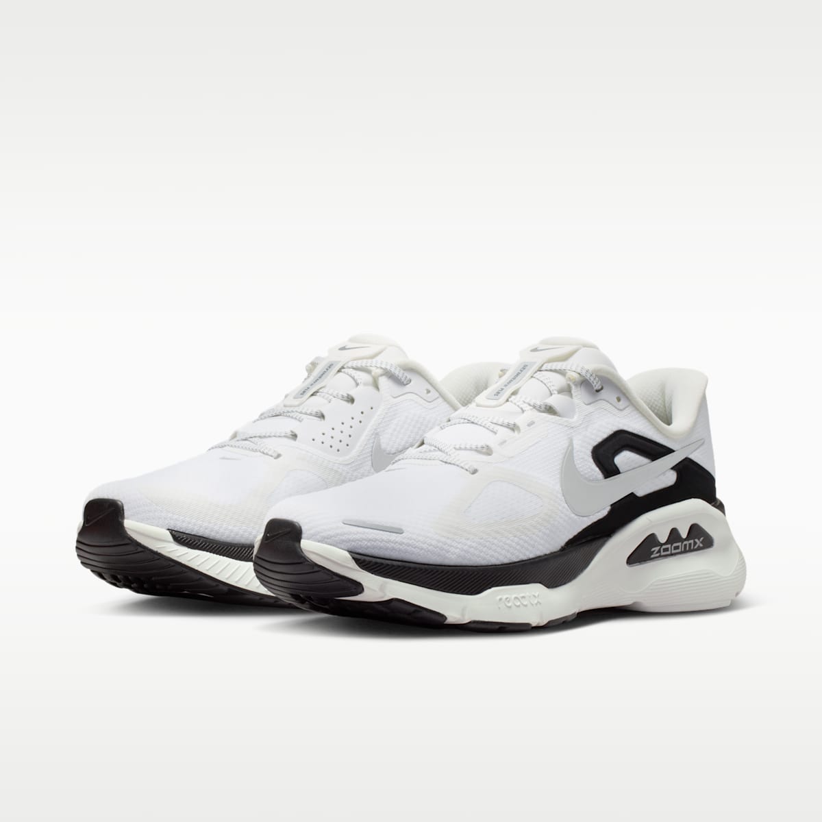 Nike Structure Plus Men's Road Running Shoes - Summit White/Black/Metallic Silver - Image 5