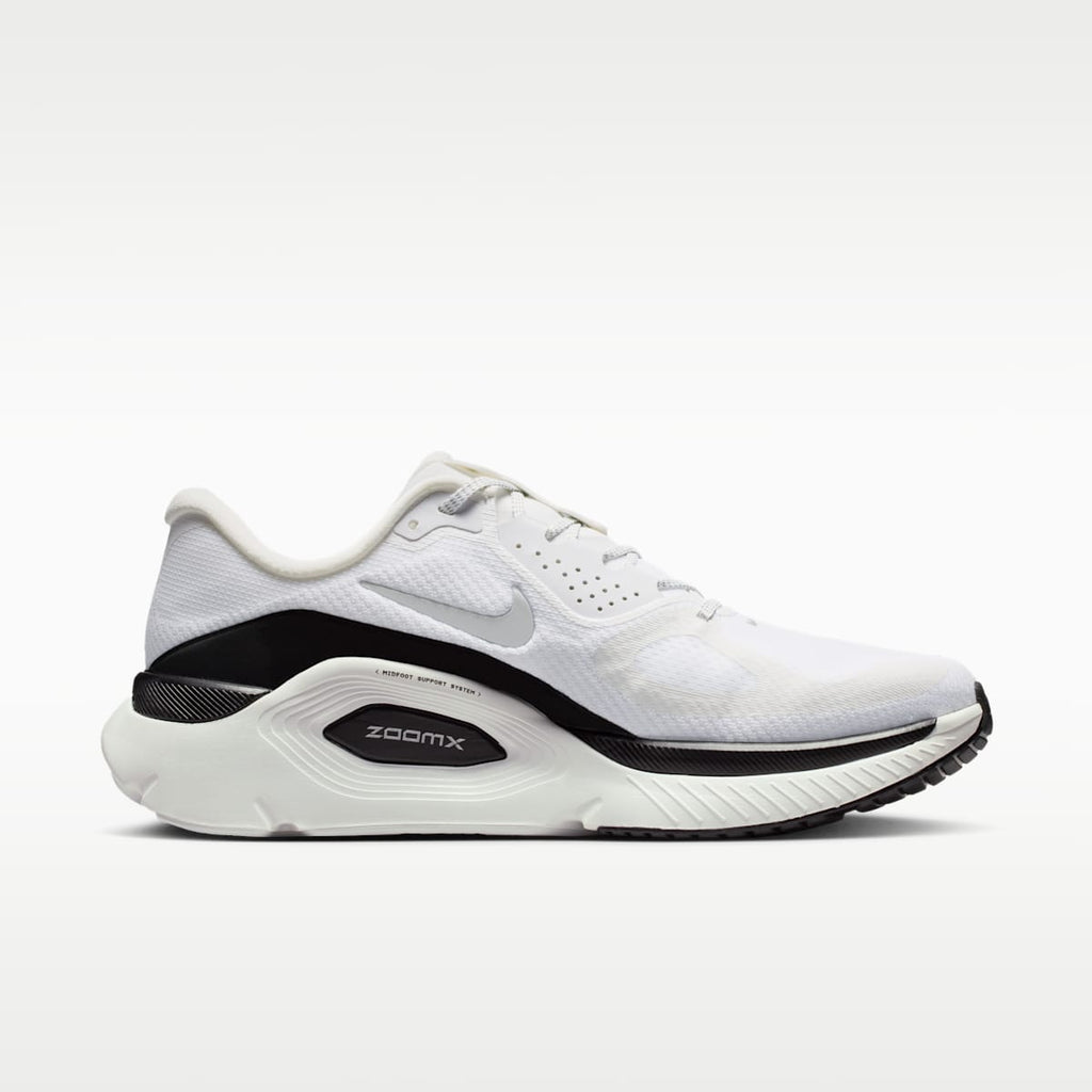 Nike Structure Plus Men's Road Running Shoes - Summit White/Black/Metallic Silver - Image 3