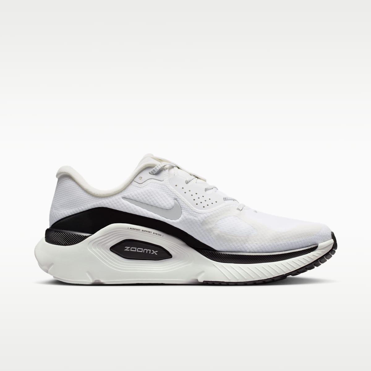 Nike Structure Plus Men's Road Running Shoes - Summit White/Black/Metallic Silver - Image 3