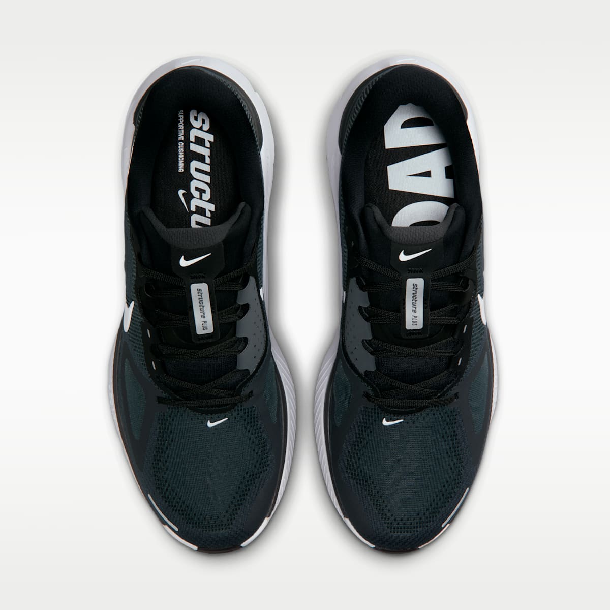 Nike Structure Plus Men's Road Running Shoes - Black/Anthracite/White - Image 4