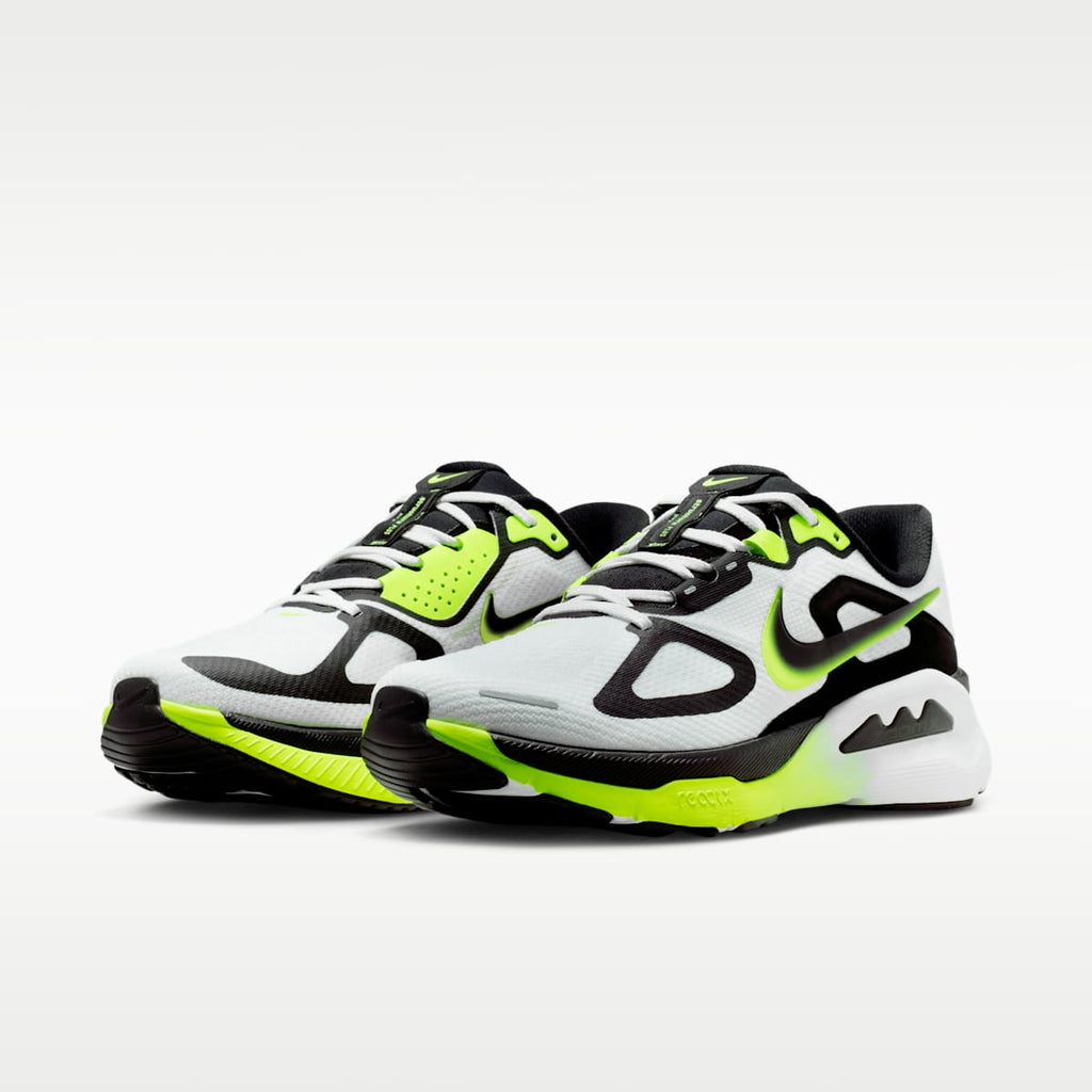 Nike Structure Plus Men's Road Running Shoes - White/Volt/Black - Image 5