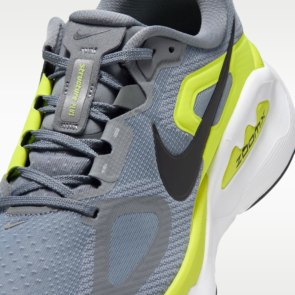 Nike Structure Plus Men's Road Running Shoes - Cool Grey/Lemon Venom/White/Black - Image 7