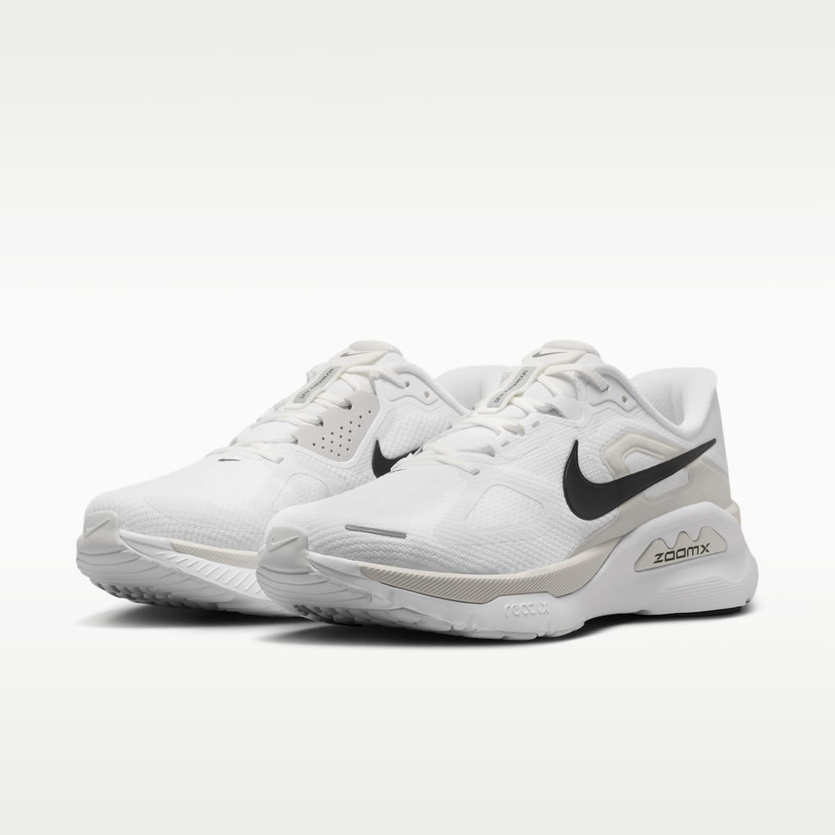 Nike Structure Plus Men's Road Running Shoes - White/Photon Dust/Black - Image 5