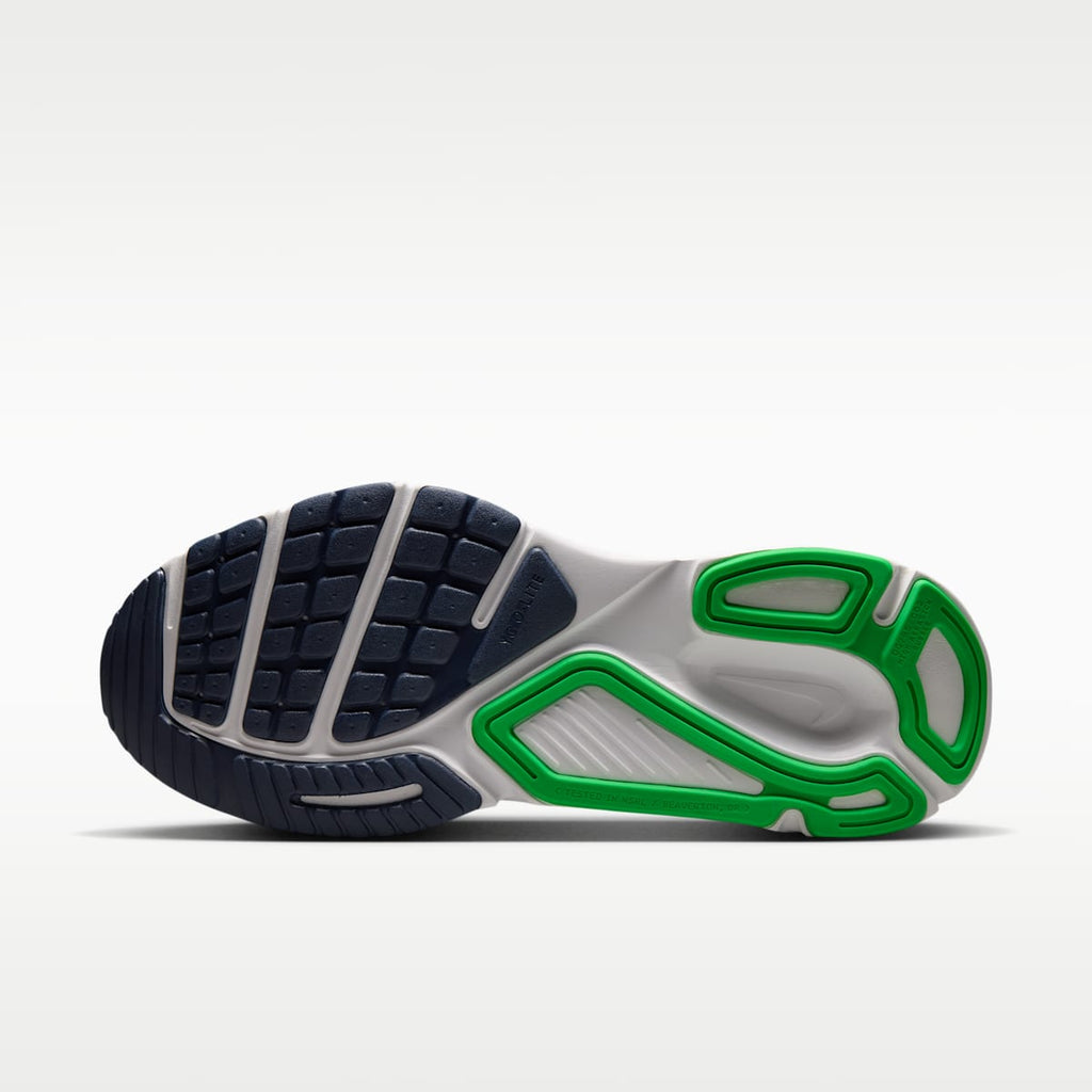 Nike Structure Plus Men's Road Running Shoes - White/Midnight Navy/Summit White/Green Spark - Image 2