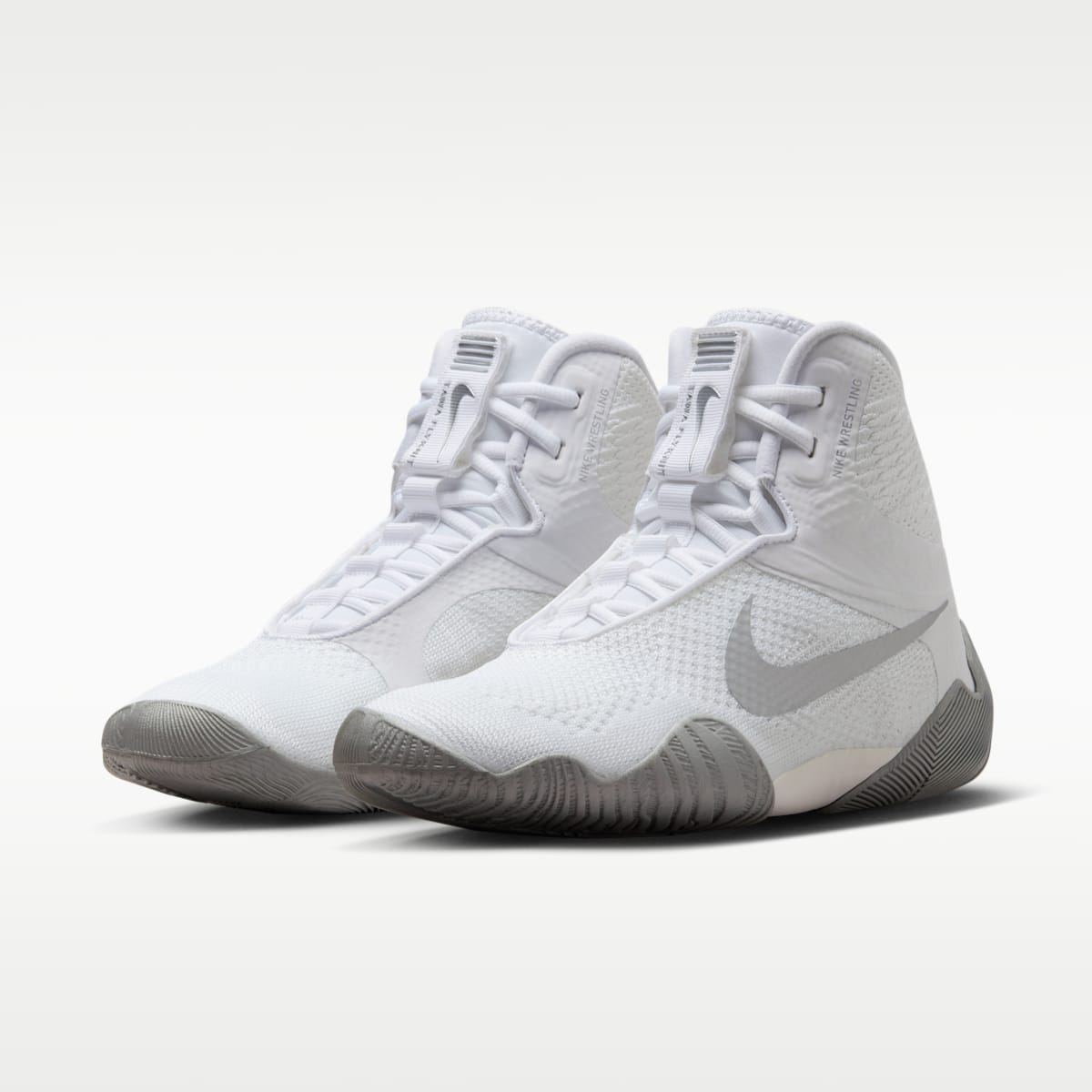 Nike Tawa Men's Wrestling Shoes - White/White/Metallic Silver - Image 5