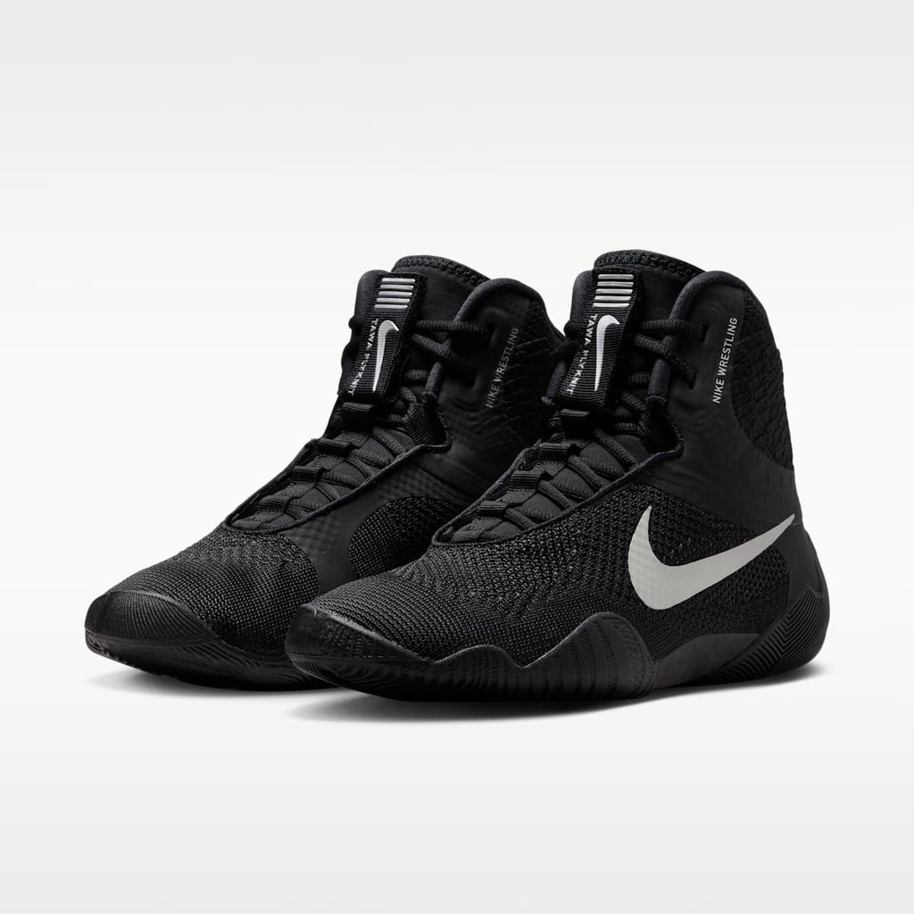 Nike Tawa Men's Wrestling Shoes - Black/Black/Metallic Silver - Image 5