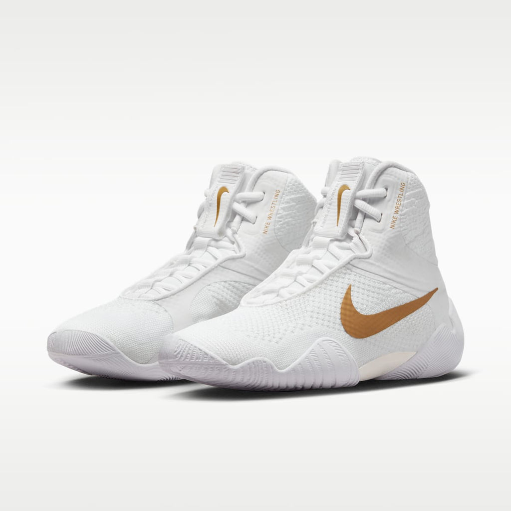 Nike Tawa Men's Wrestling Shoes - White/White/White/Metallic Gold - Image 5