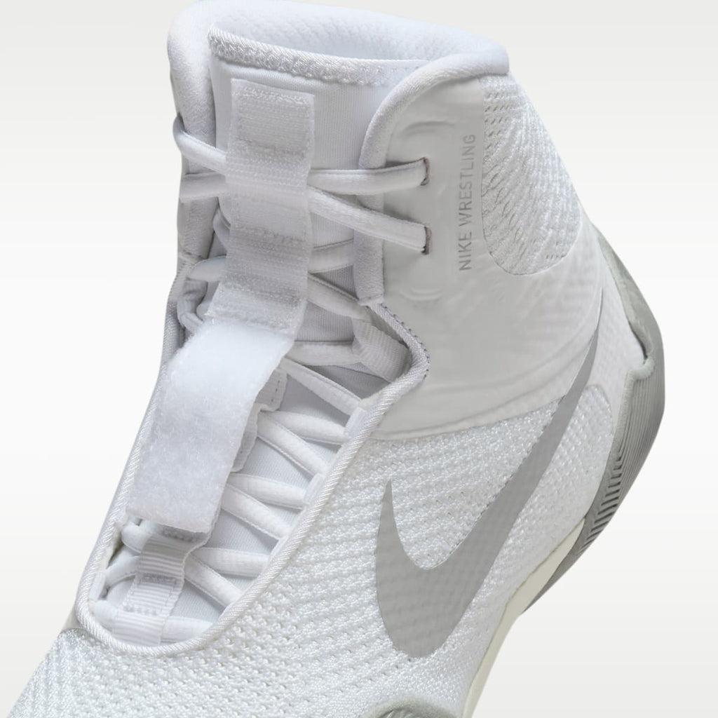 Nike Tawa Men's Wrestling Shoes - White/White/Metallic Silver - Image 7