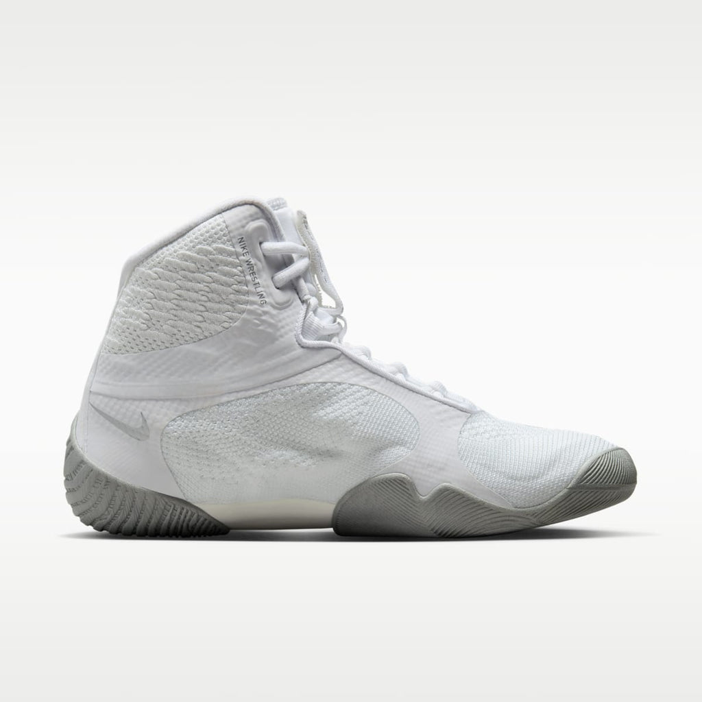 Nike Tawa Men's Wrestling Shoes - White/White/Metallic Silver - Image 3