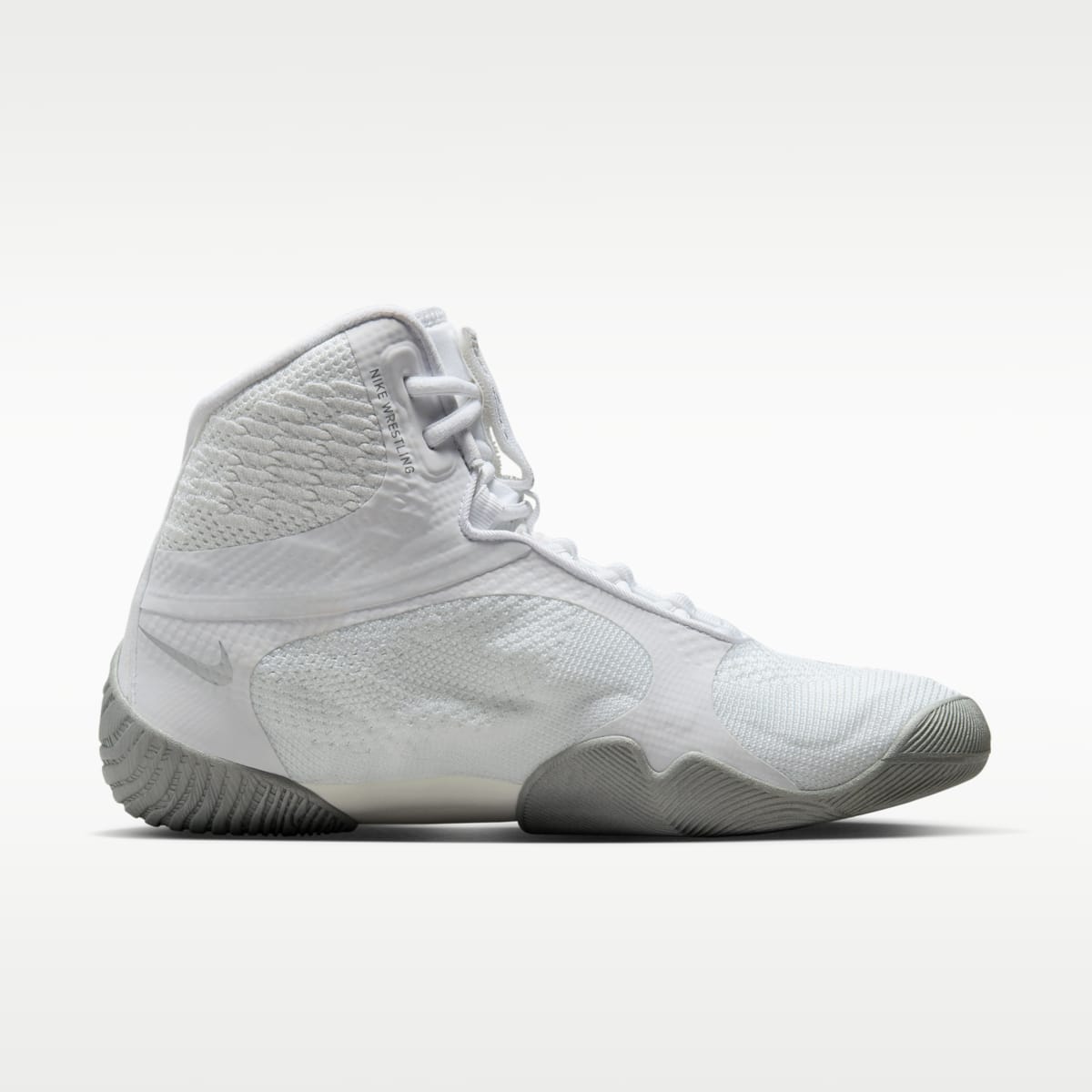 Nike Tawa Men's Wrestling Shoes - White/White/Metallic Silver - Image 3