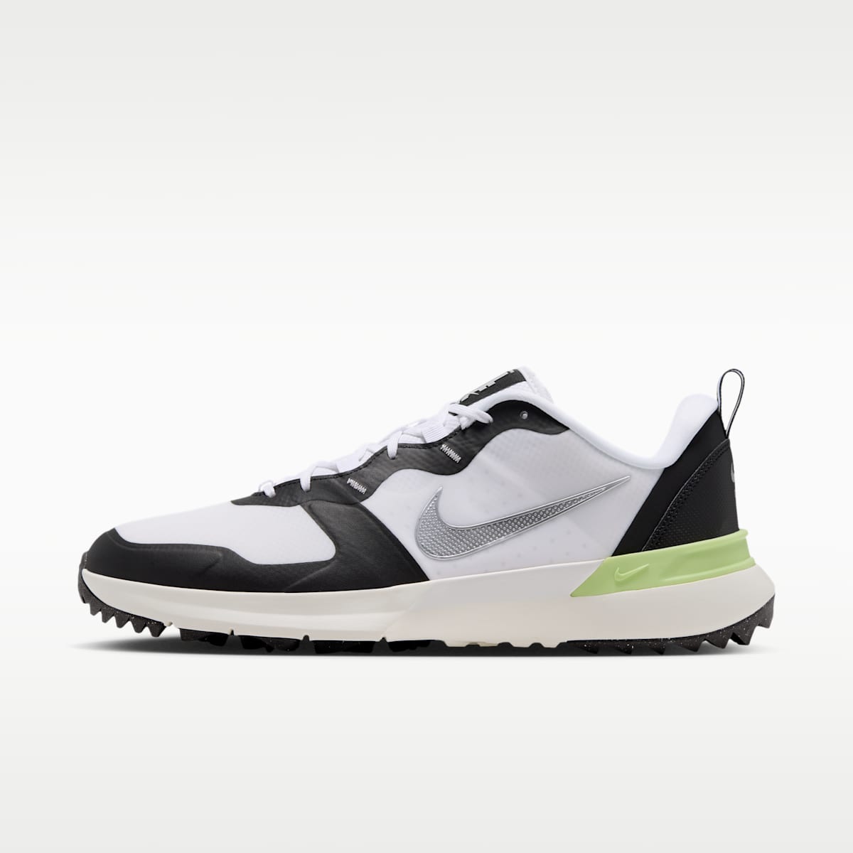 Nike Tempo G Golf Shoes - White/Black/Light Lemon Twist/Metallic Silver - Image 1