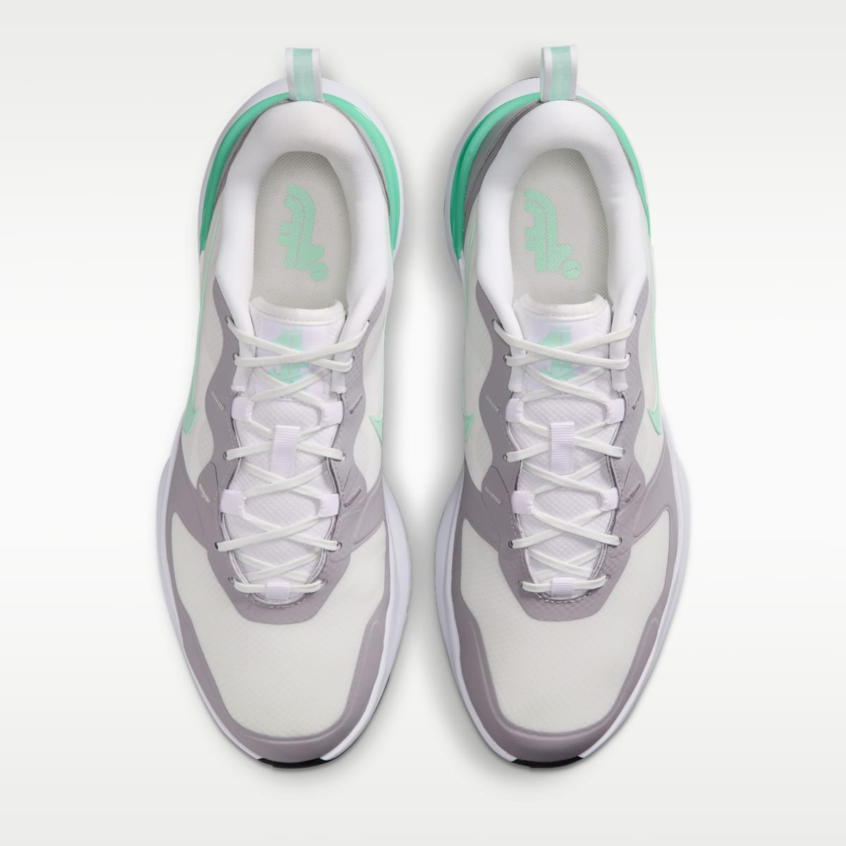 Nike Tempo G Golf Shoes - White/Pewter/Black/Mint Foam - Image 4