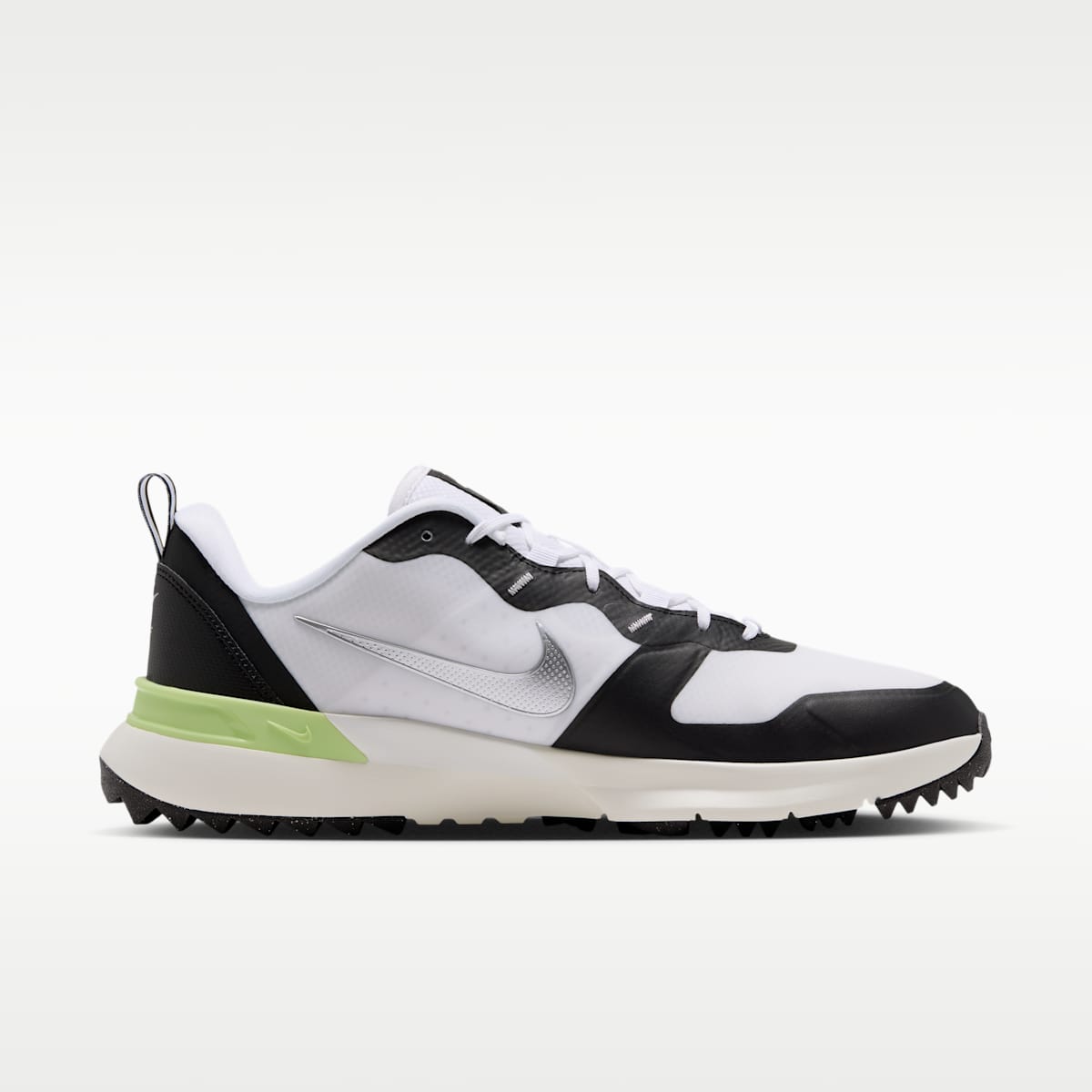 Nike Tempo G Golf Shoes - White/Black/Light Lemon Twist/Metallic Silver - Image 3