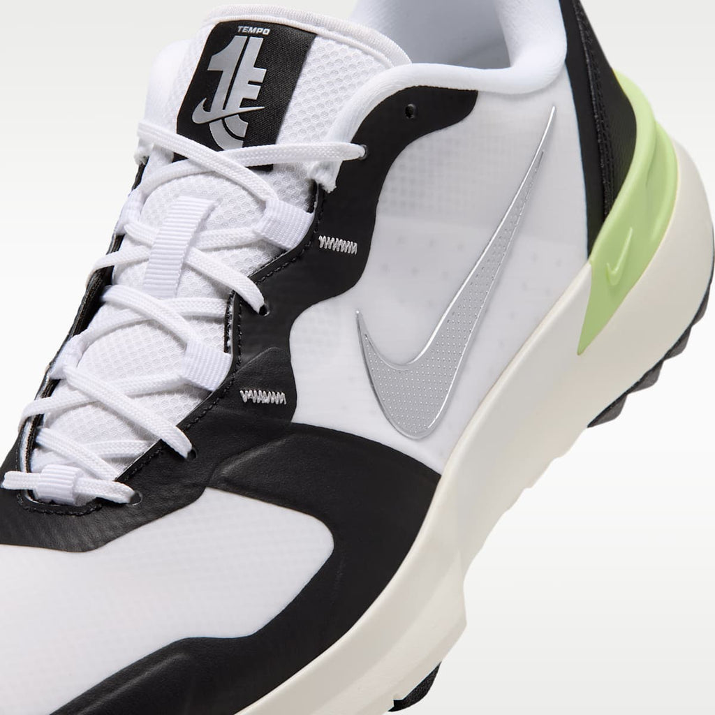 Nike Tempo G Golf Shoes - White/Black/Light Lemon Twist/Metallic Silver - Image 7