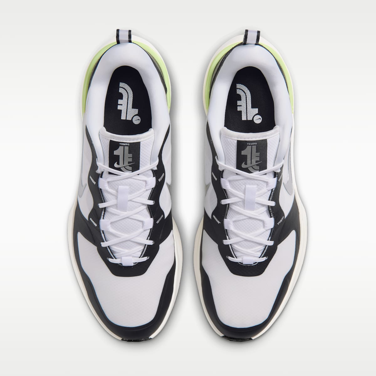 Nike Tempo G Golf Shoes - White/Black/Light Lemon Twist/Metallic Silver - Image 4