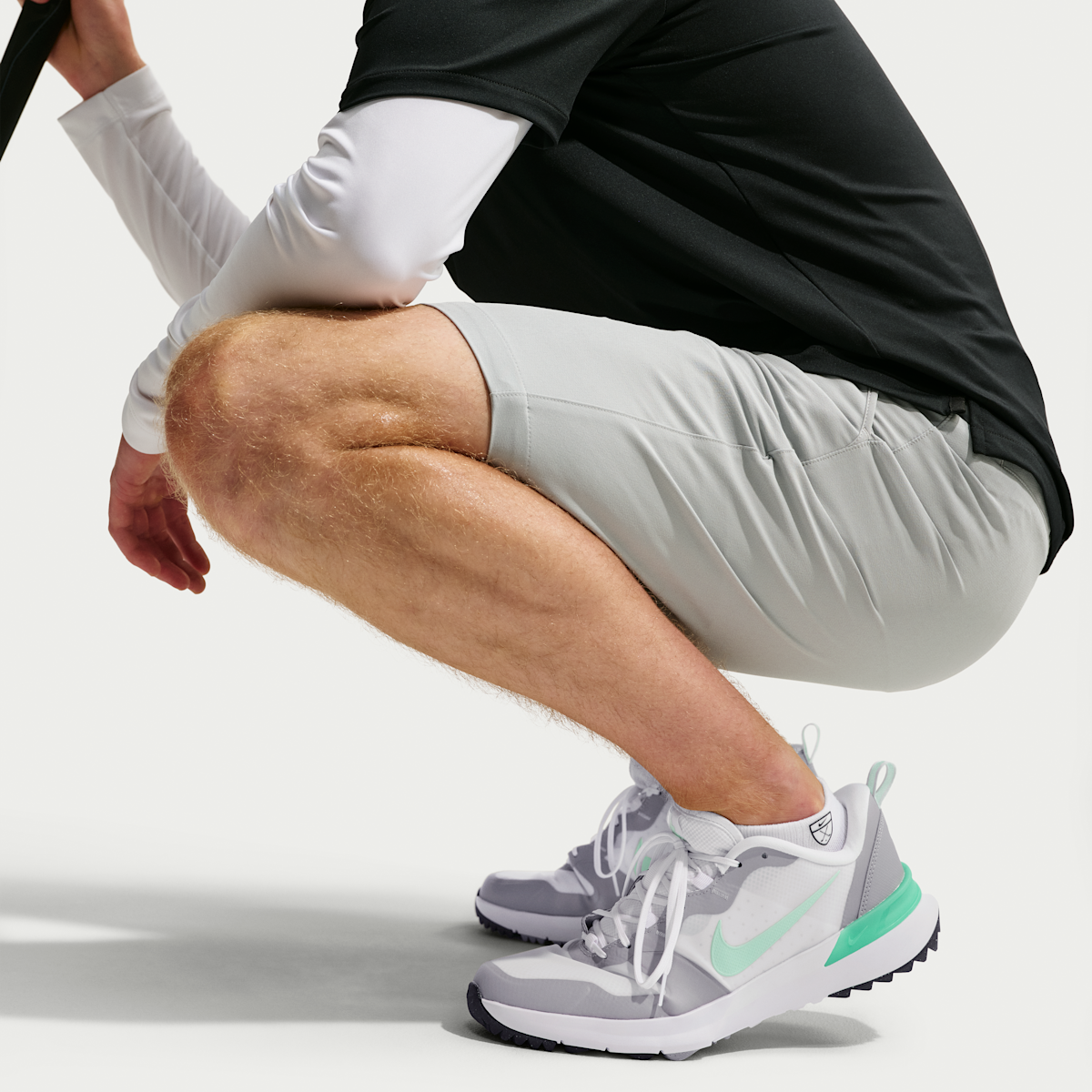 Women's Nike Tempo G Men's Golf Shoes (Wide) - White/Pewter/Black/Mint Foam