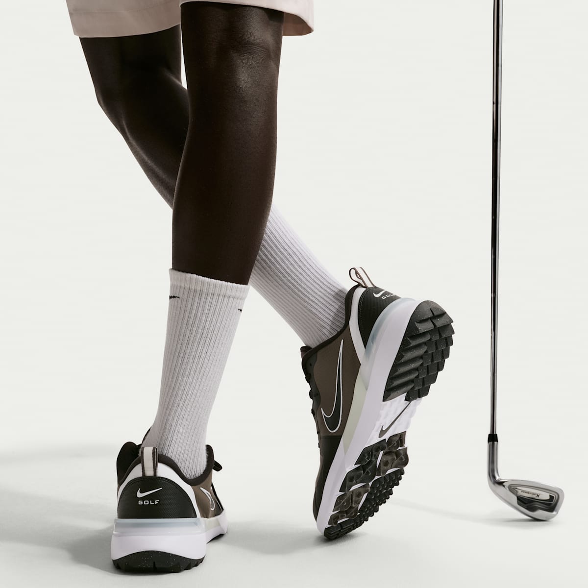 Nike Tempo G Golf Shoes - Medium Ash/Black/White - Image 9
