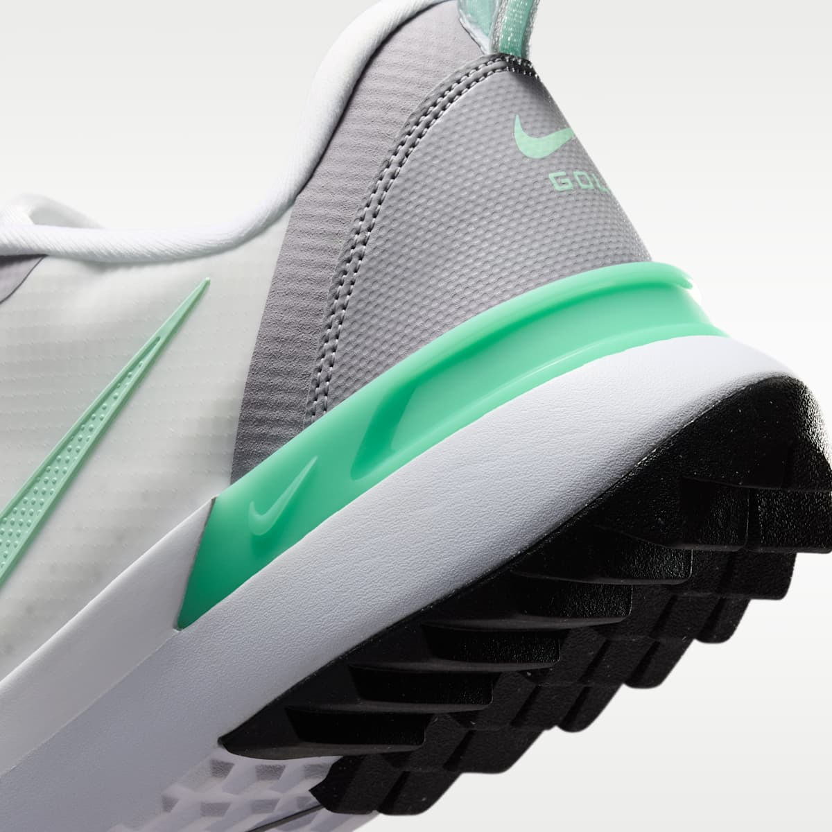 Nike Tempo G Golf Shoes - White/Pewter/Black/Mint Foam - Image 8