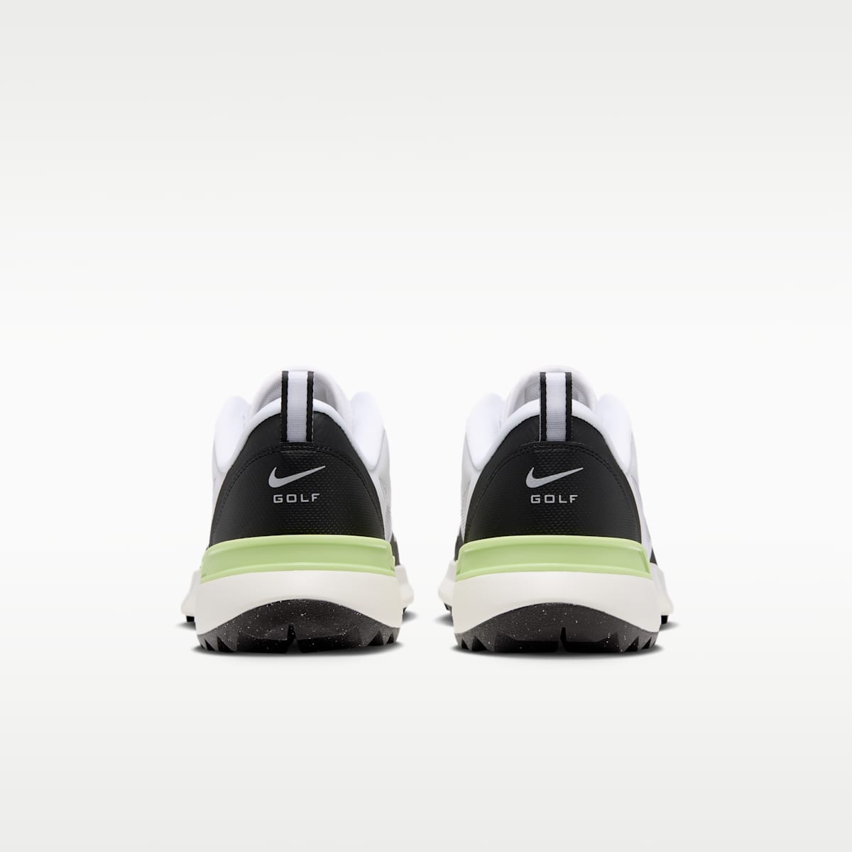 Nike Tempo G Golf Shoes - White/Black/Light Lemon Twist/Metallic Silver - Image 6
