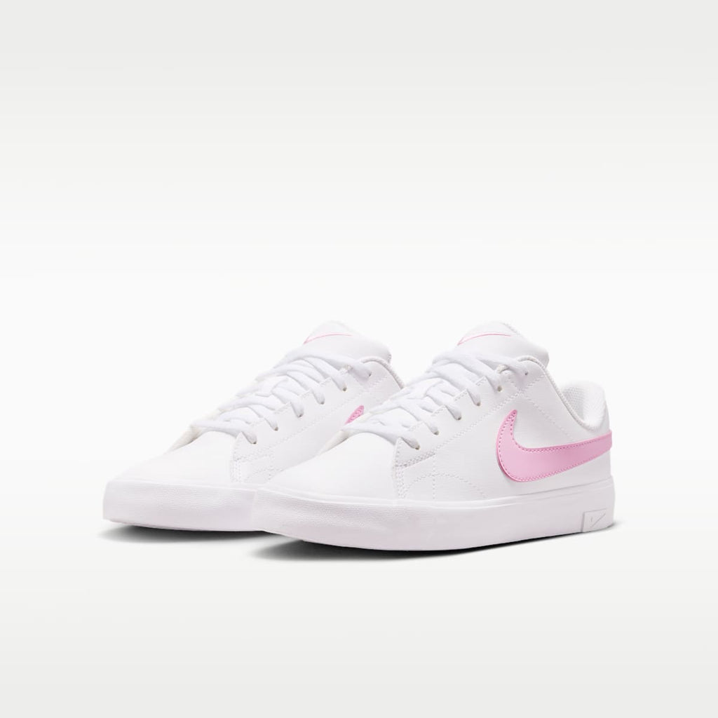 Nike Tennis Essential Big Kids' Shoes - White/White/Pink Rise