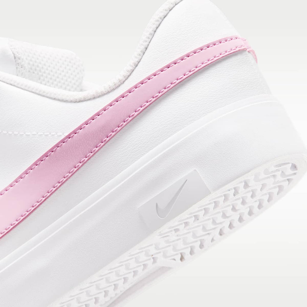 Nike Tennis Essential Big Kids' Shoes - White/White/Pink Rise