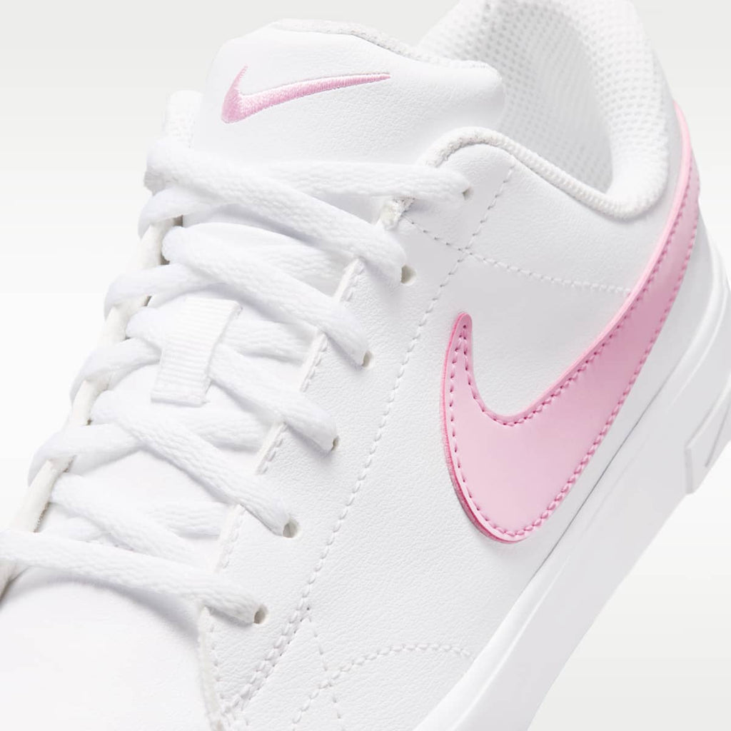 Nike Tennis Essential Big Kids' Shoes - White/White/Pink Rise