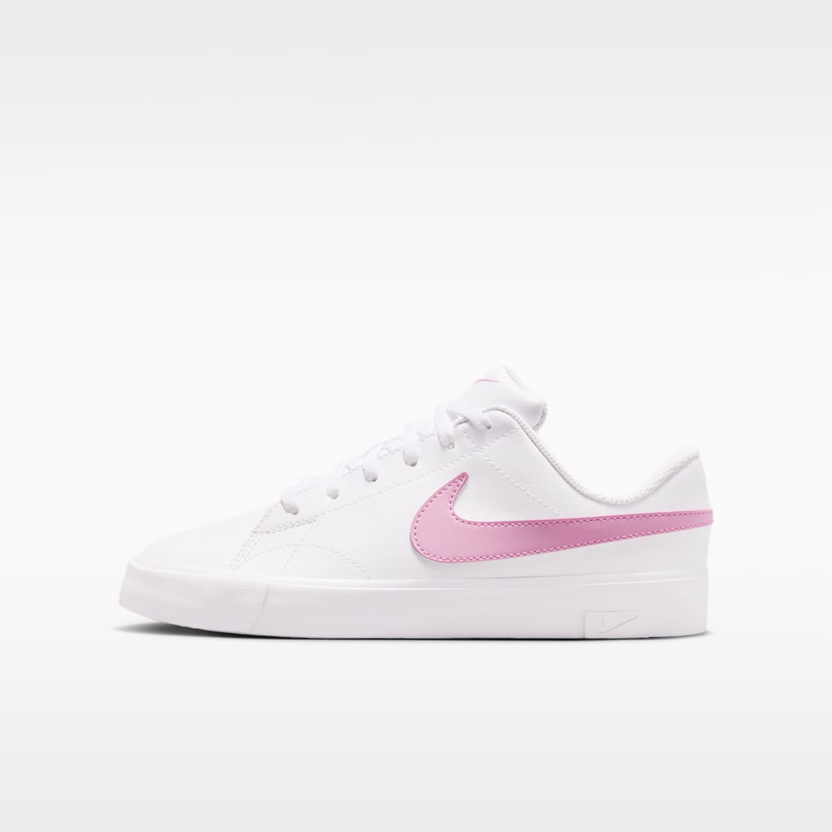 Nike Tennis Essential Big Kids' Shoes - White/White/Pink Rise