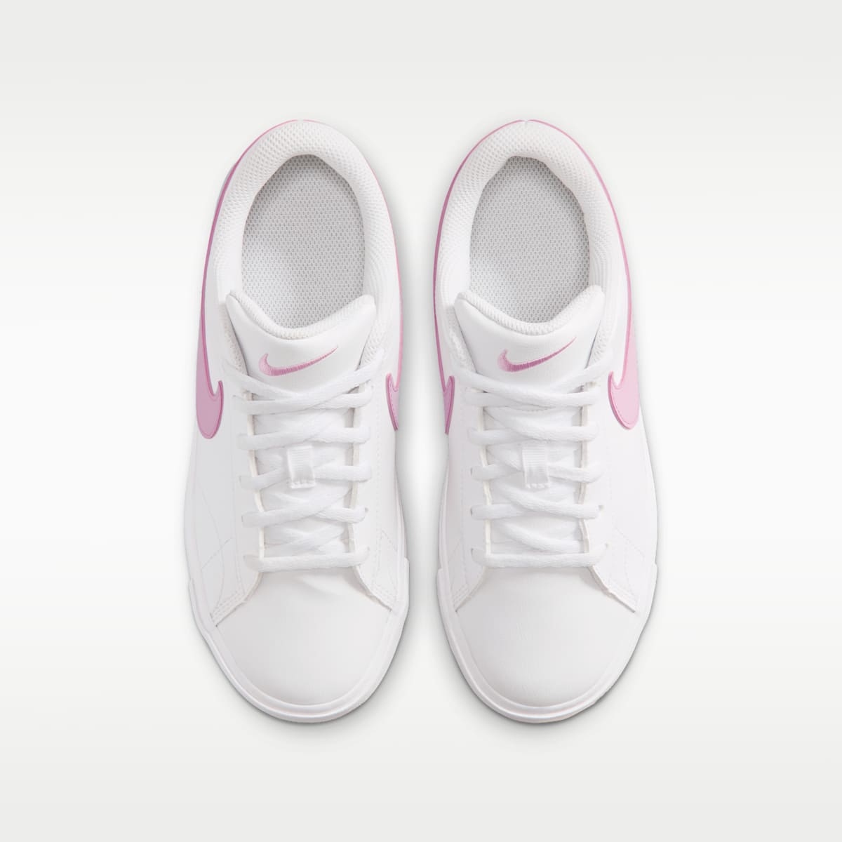 Nike Tennis Essential Big Kids' Shoes - White/White/Pink Rise