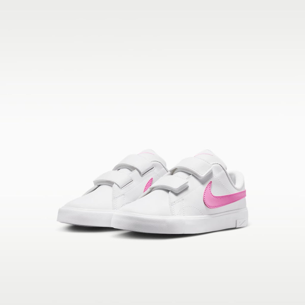 Nike Tennis Essential Little Kids' Shoes - White/White/Pink Rise