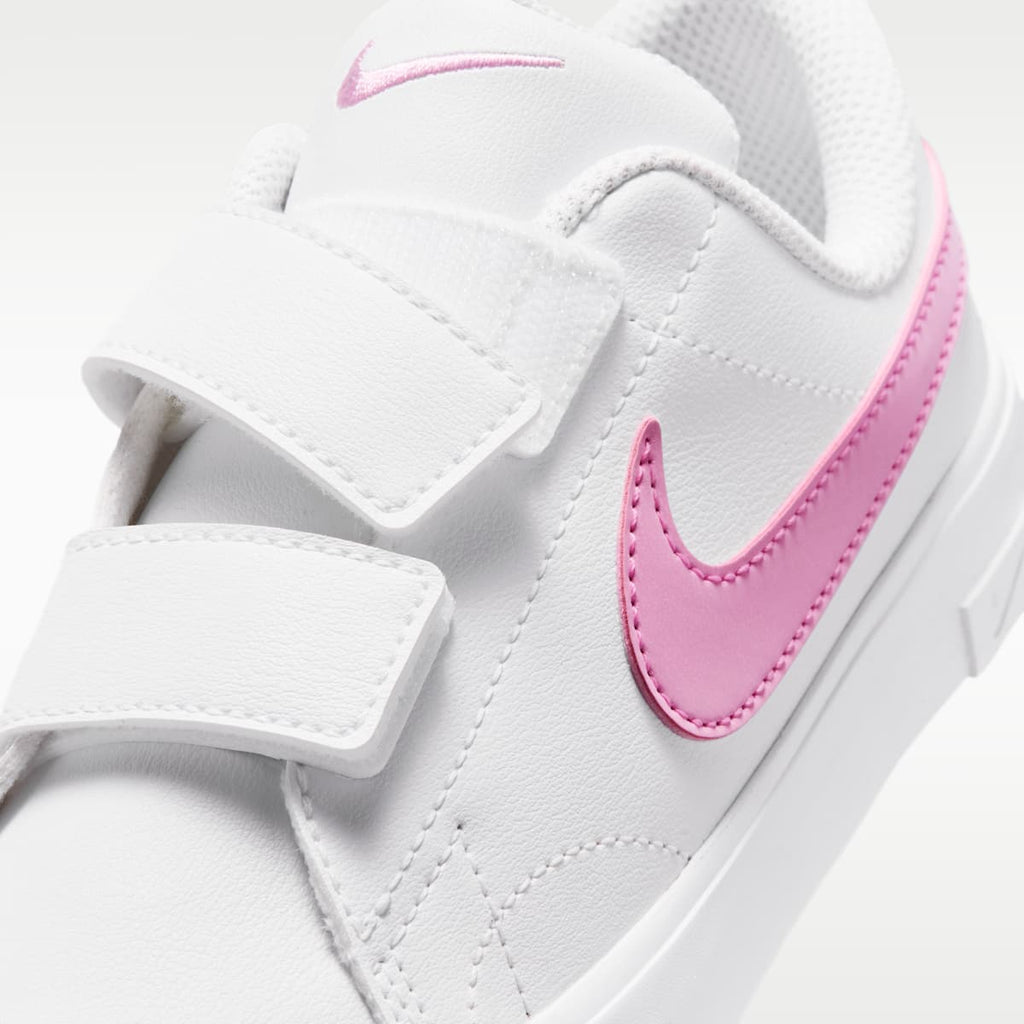 Nike Tennis Essential Little Kids' Shoes - White/White/Pink Rise