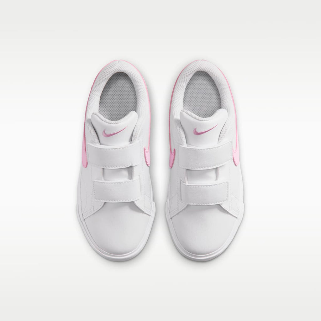 Nike Tennis Essential Little Kids' Shoes - White/White/Pink Rise