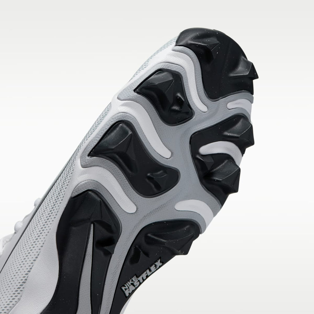 Nike Vapor Shark 3 Football Cleats - White/Wolf Grey/Black/Metallic Silver - Image 7