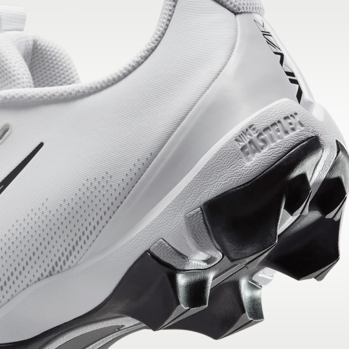 Nike Vapor Shark 3 Football Cleats - White/Wolf Grey/Black/Metallic Silver - Image 9