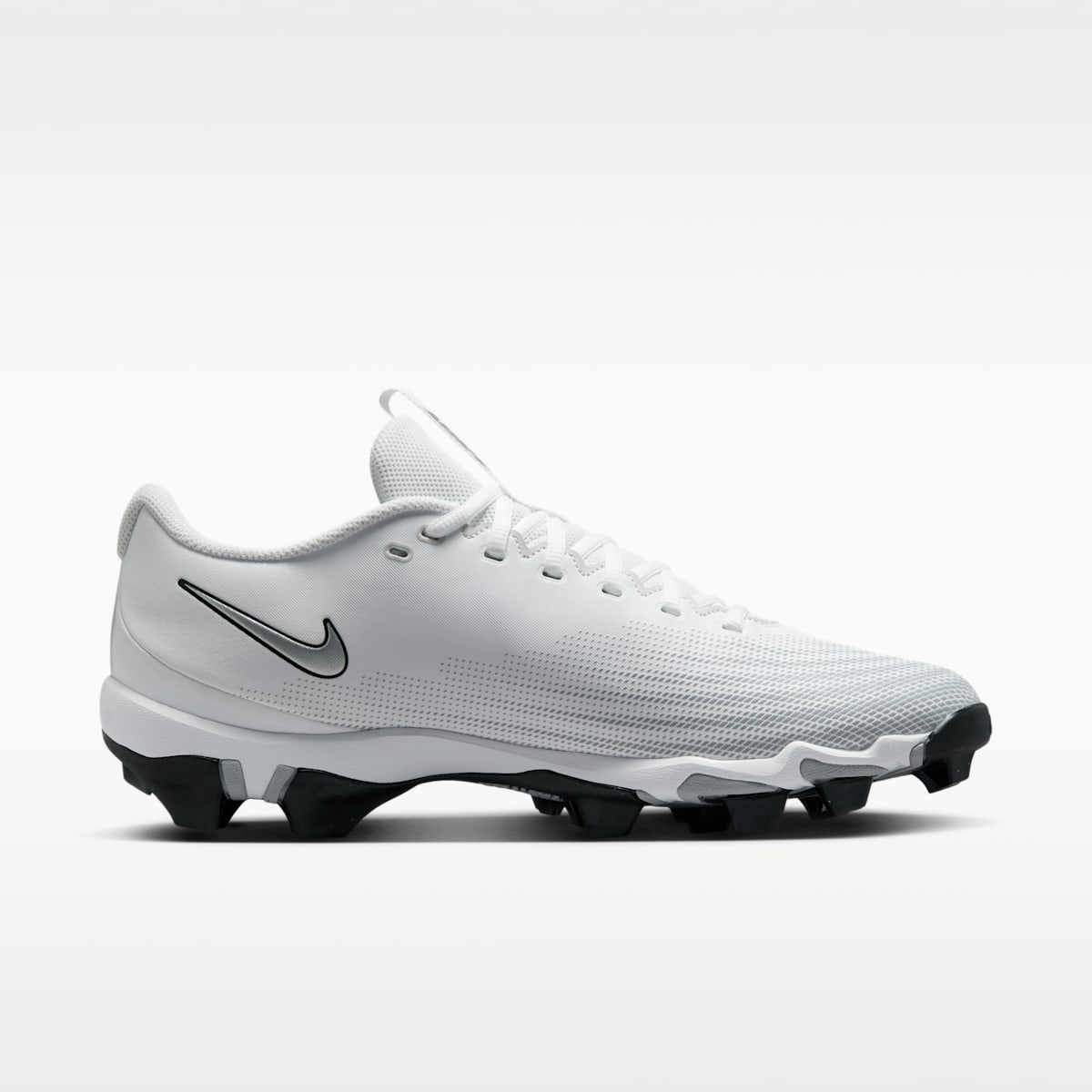 Nike Vapor Shark 3 Football Cleats - White/Wolf Grey/Black/Metallic Silver - Image 3