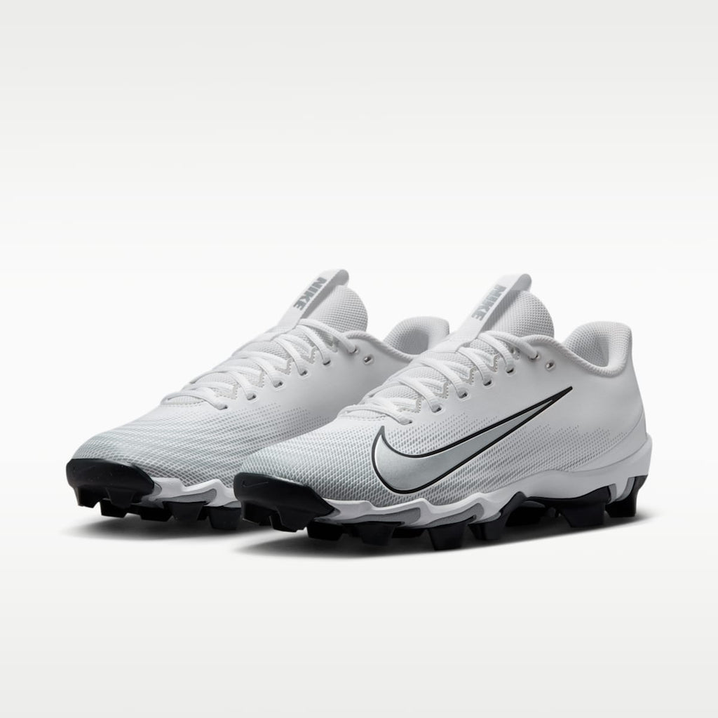 Nike Vapor Shark 3 Football Cleats - White/Wolf Grey/Black/Metallic Silver - Image 5