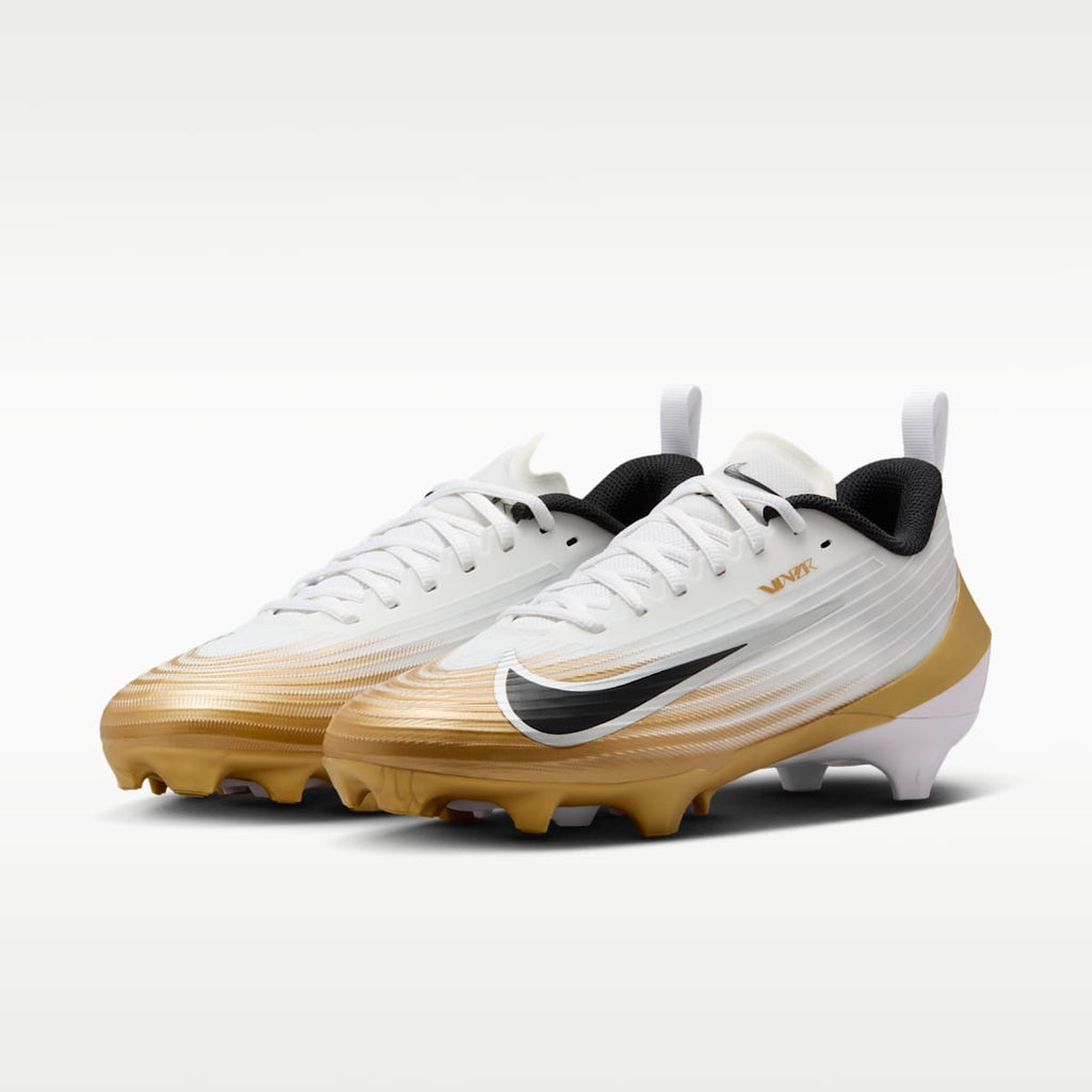 Nike Vapor Speed 3 Football Cleats - White/Metallic Gold/Black - Image 5