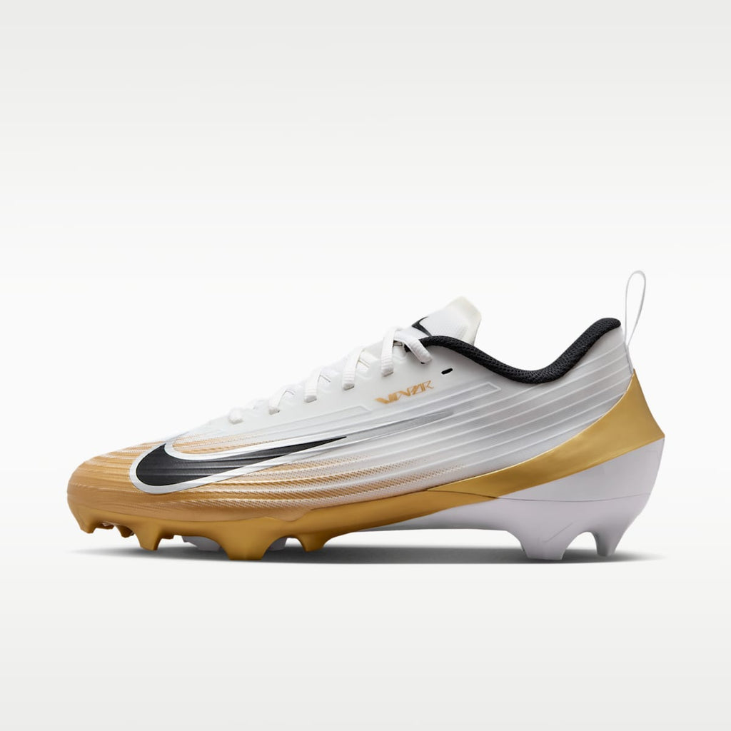Nike Vapor Speed 3 Football Cleats - White/Metallic Gold/Black - Image 1
